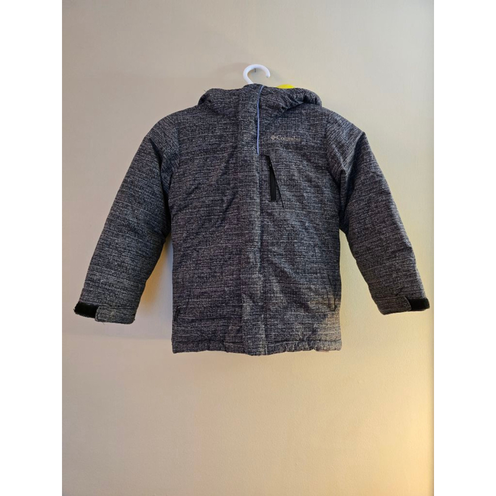 Columbia Boys Puffer Jacket Gray Yellow XS
